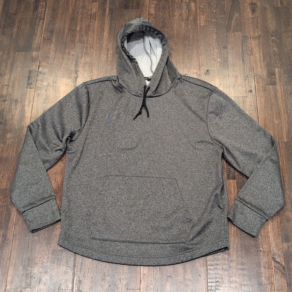 Hurley Men's Dark Gray Heathered Hoodie Athletic Pullover‎ Sweatshirt Medium